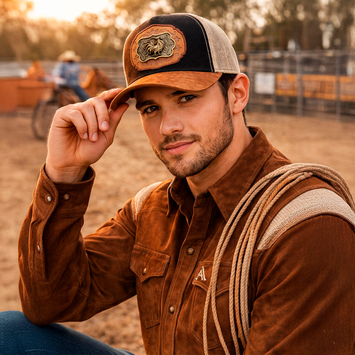 Gorra Trucker Vaquera Original Gallo Midnight Rooster Knite