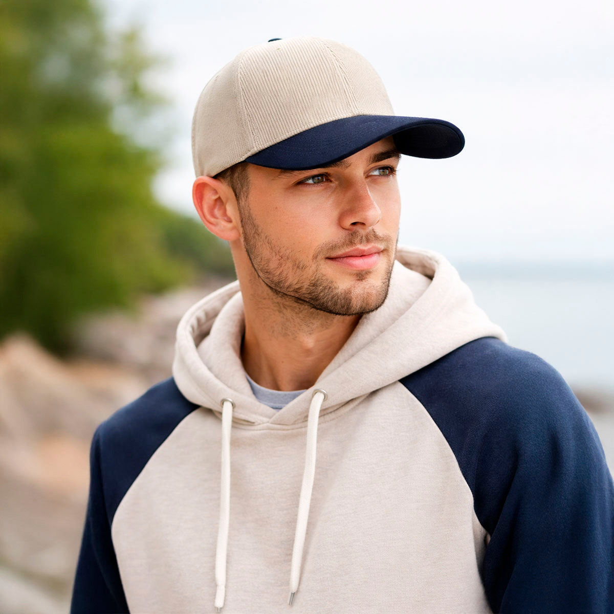 Gorra Pana Corduroy Visera Gamuza Ajustable Diseño Híbrido