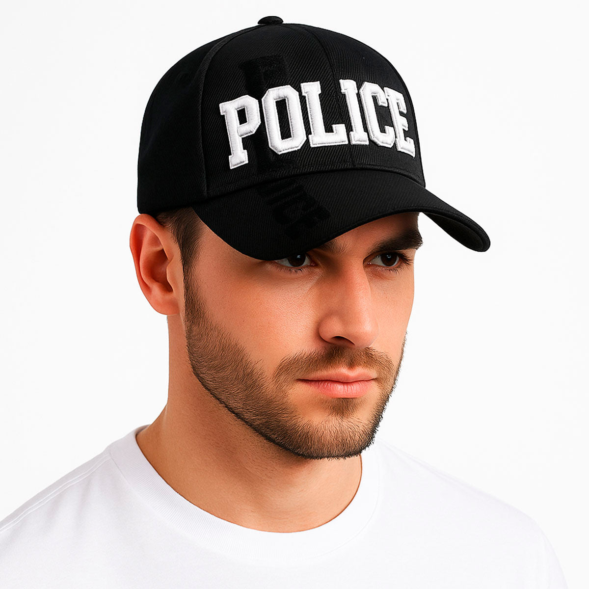 Gorra trucker Police para con bordado 3D Knite hombre-Unitalla
