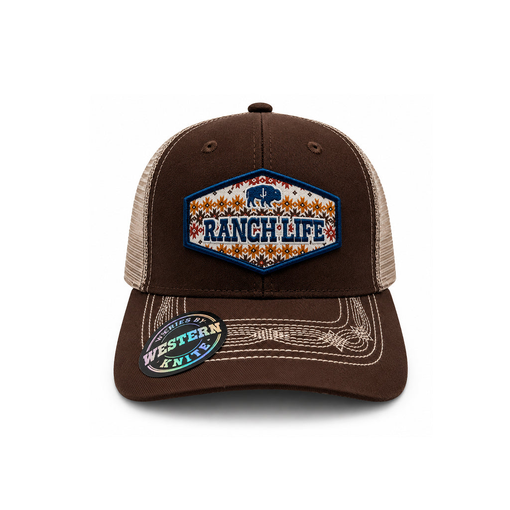 Gorra Knite Buffalo West Azul Hombre Malla Transpirable