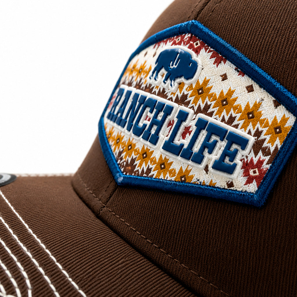 Gorra Knite Buffalo West Azul Hombre Malla Transpirable