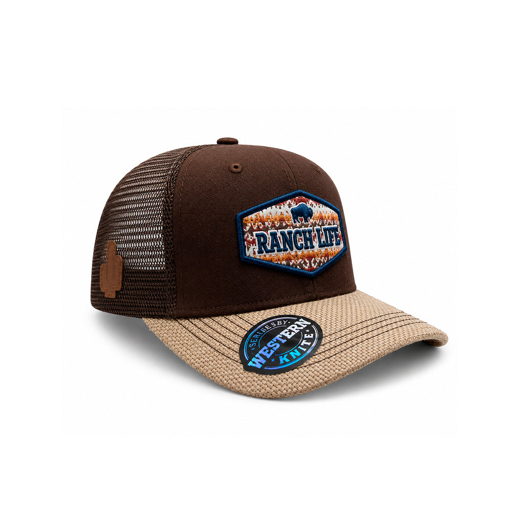 Gorra Knite Buffalo West Azul Hombre Malla Transpirable