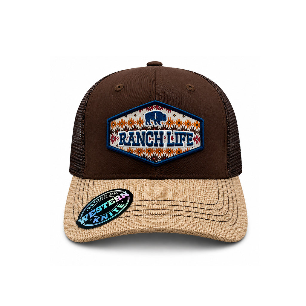 Gorra Knite Buffalo West Azul Hombre Malla Transpirable