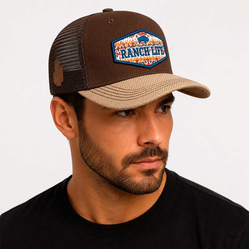 Gorra Knite Buffalo West Azul Hombre Malla Transpirable