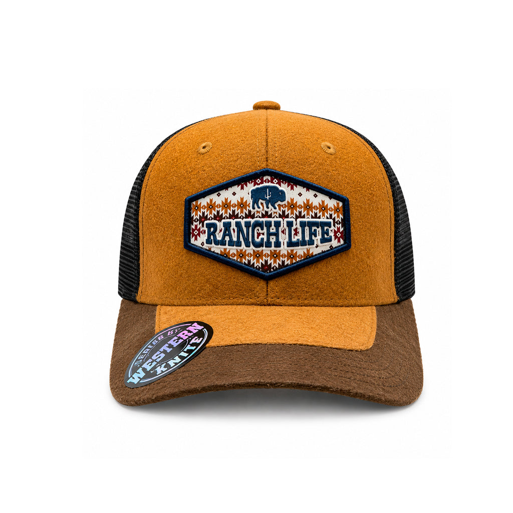 Gorra Knite Buffalo West Azul Hombre Malla Transpirable