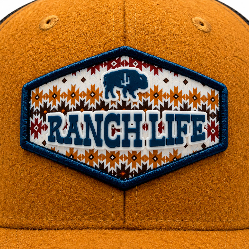Gorra Knite Buffalo West Azul Hombre Malla Transpirable