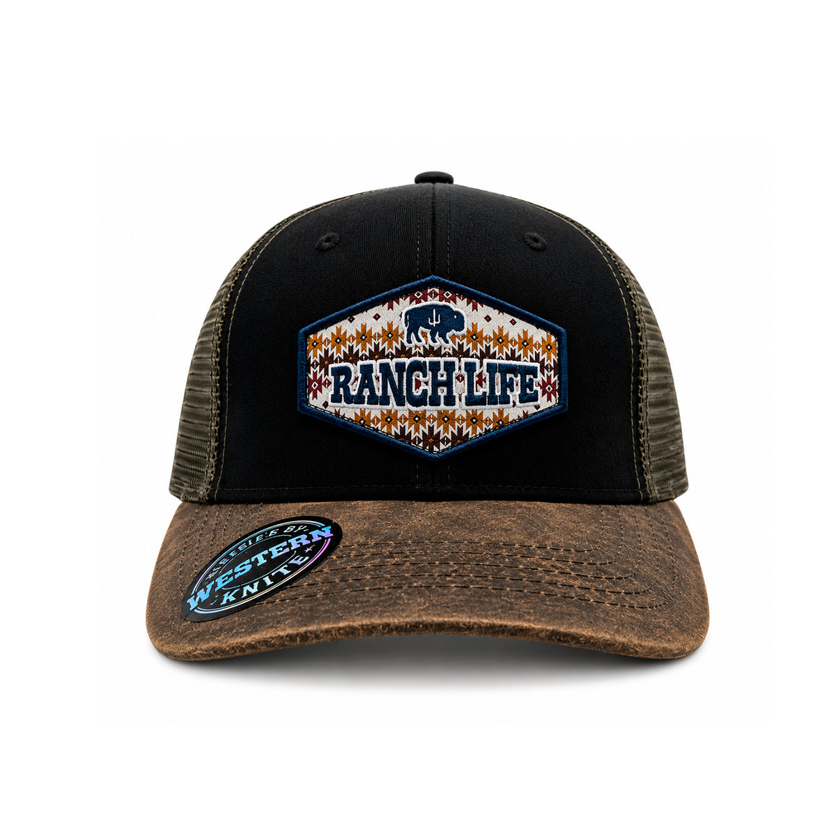Gorra Knite Buffalo West Azul Hombre Malla Transpirable