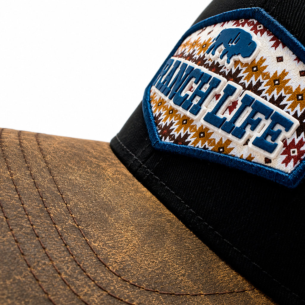 Gorra Knite Buffalo West Azul Hombre Malla Transpirable