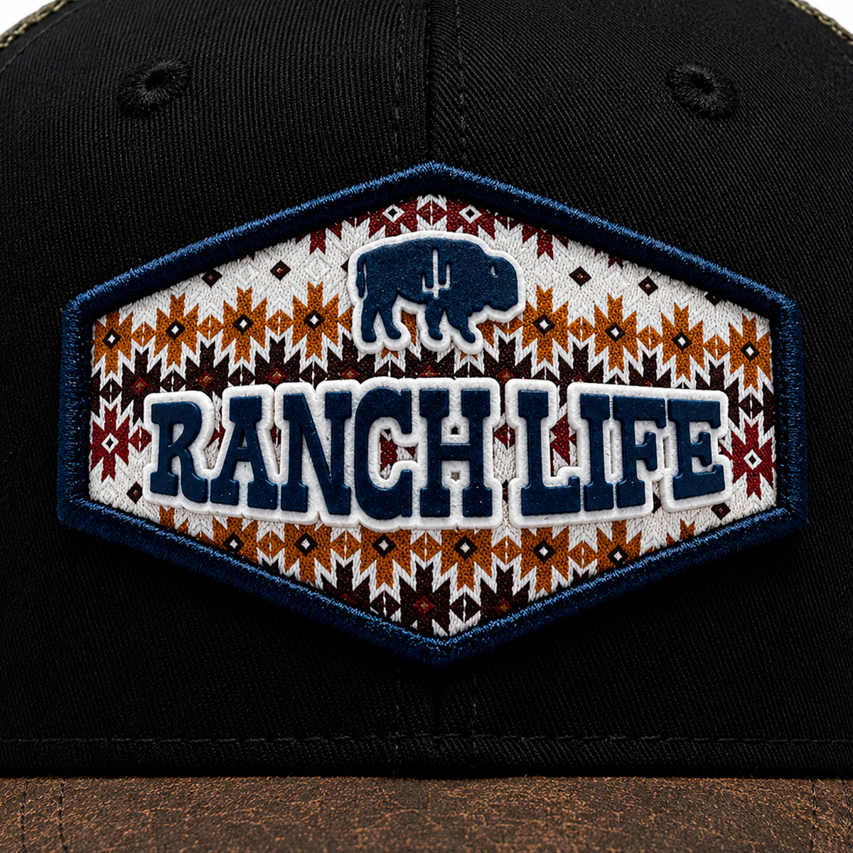 Gorra Knite Buffalo West Azul Hombre Malla Transpirable