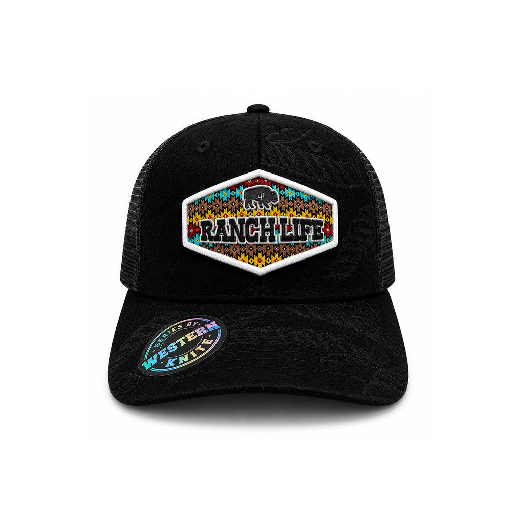 Gorra Knite Buffalo West Blanco Hombre Malla Transpirable