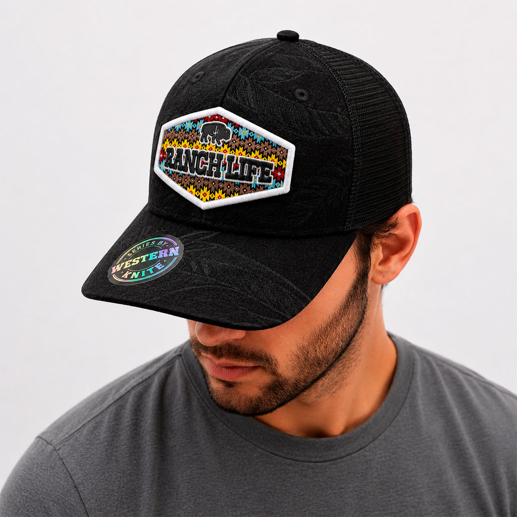 Gorra Knite Buffalo West Blanco Hombre Malla Transpirable