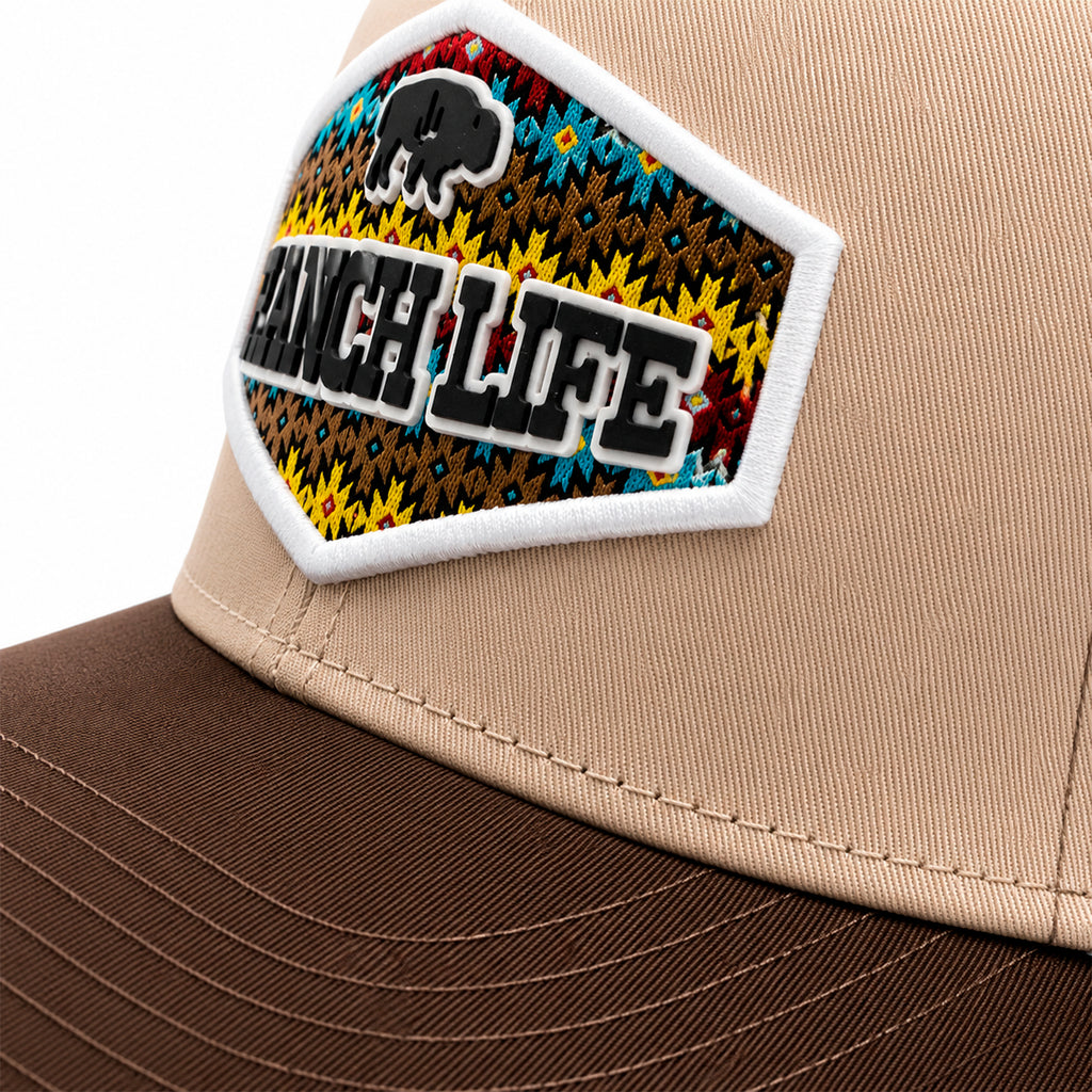 Gorra Knite Buffalo West Blanco Hombre Malla Transpirable