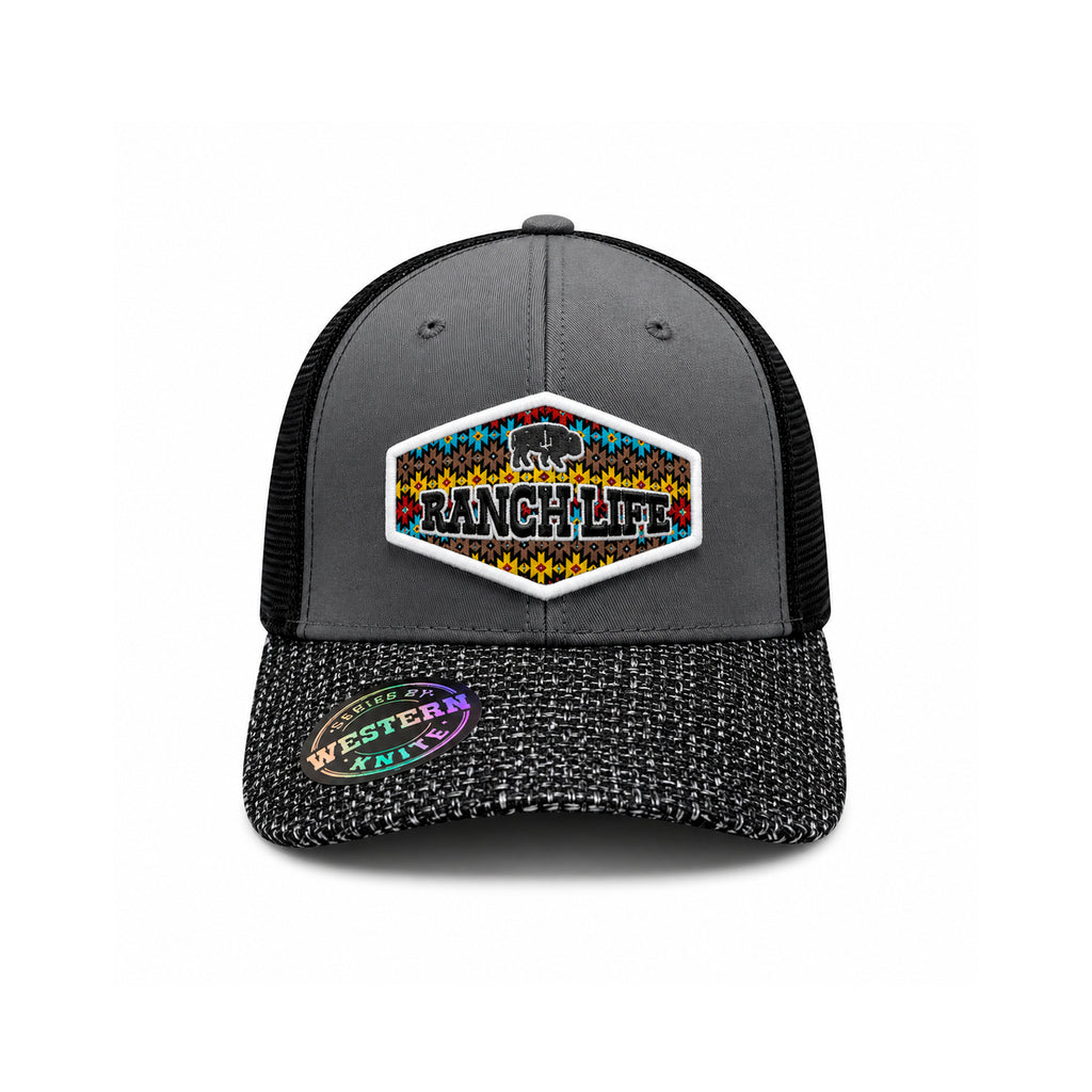 Gorra Knite Buffalo West Blanco Hombre Malla Transpirable