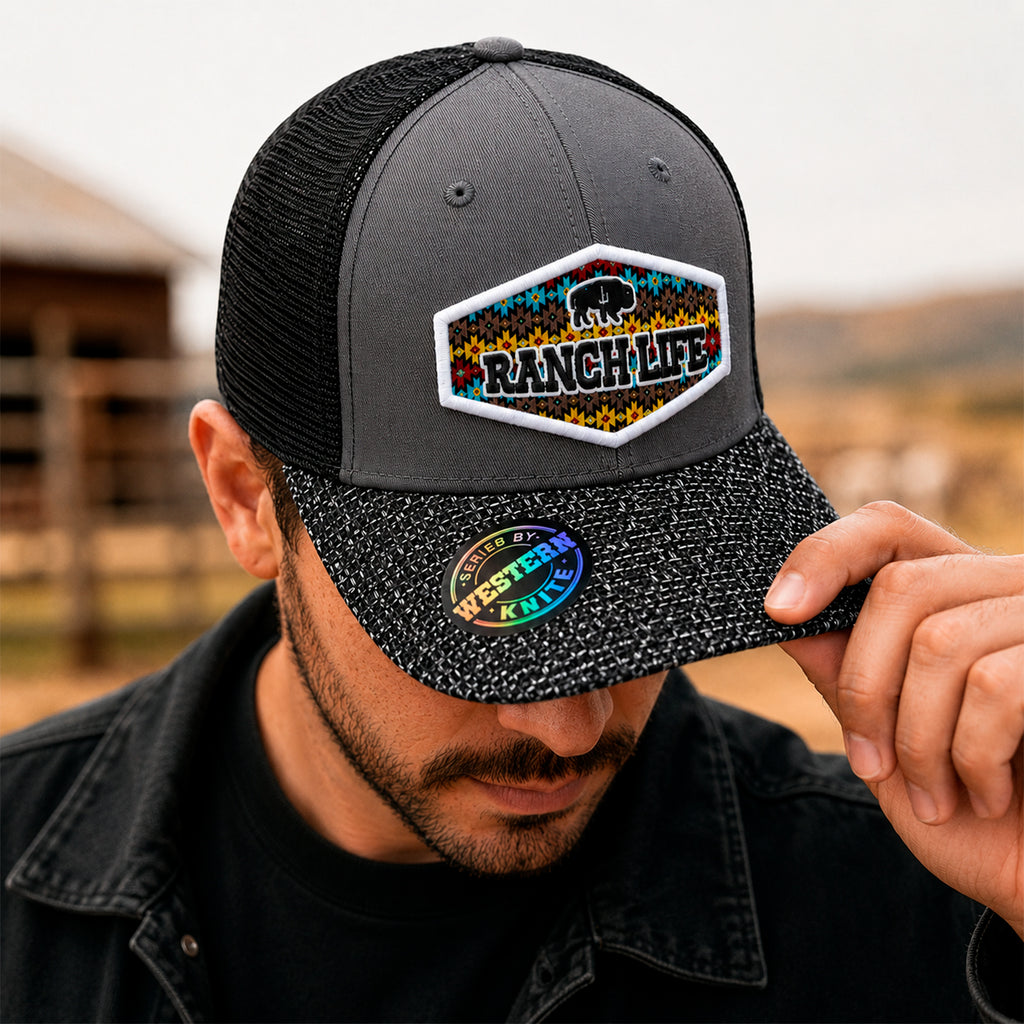 Gorra Knite Buffalo West Blanco Hombre Malla Transpirable