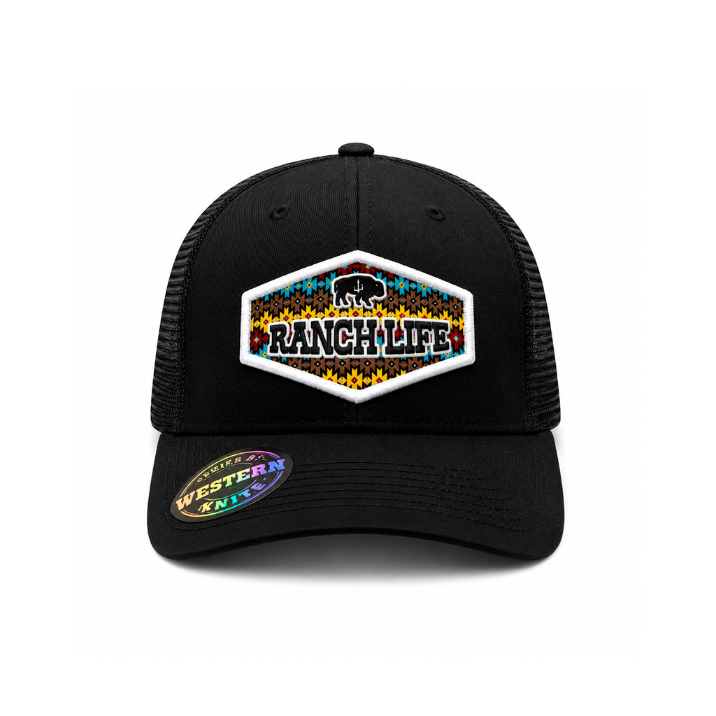 Gorra Knite Buffalo West Blanco Hombre Malla Transpirable