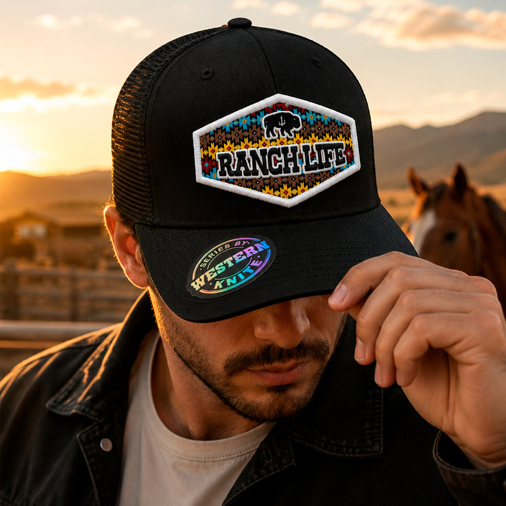 Gorra Knite Buffalo West Blanco Hombre Malla Transpirable
