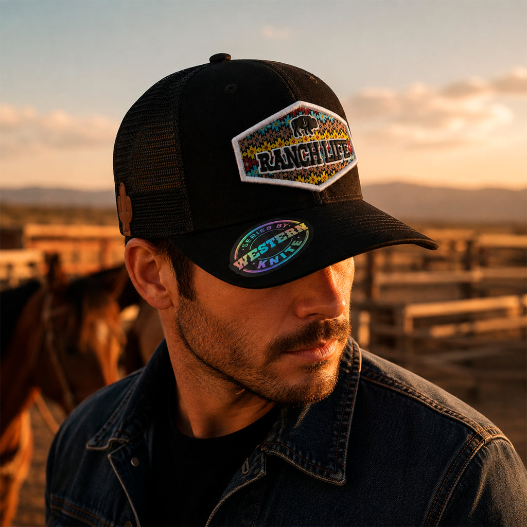 Gorra Knite Buffalo West Blanco Hombre Malla Transpirable