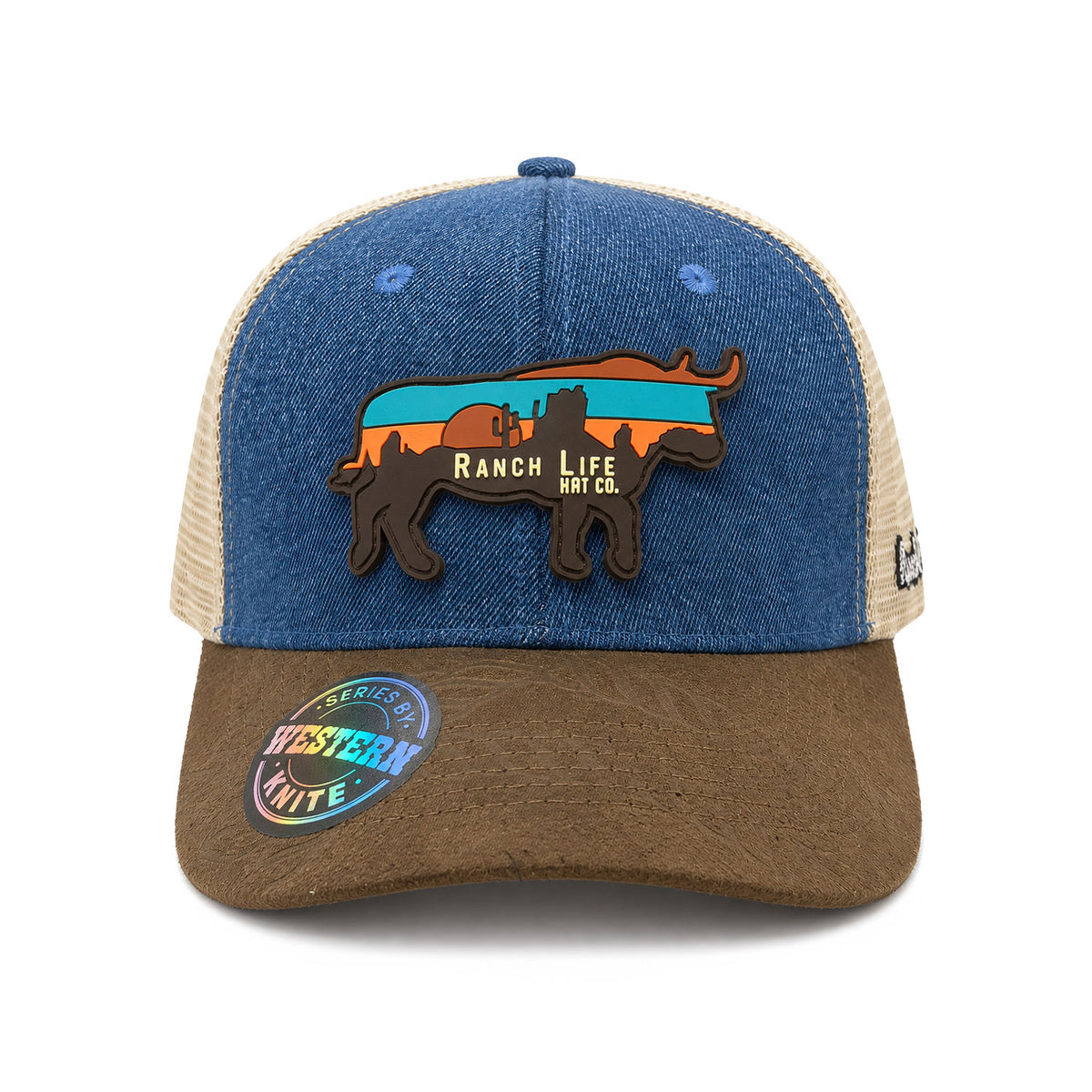 Gorra Hombre Knite Desert Longhorn Trucker Marron Vaquera
