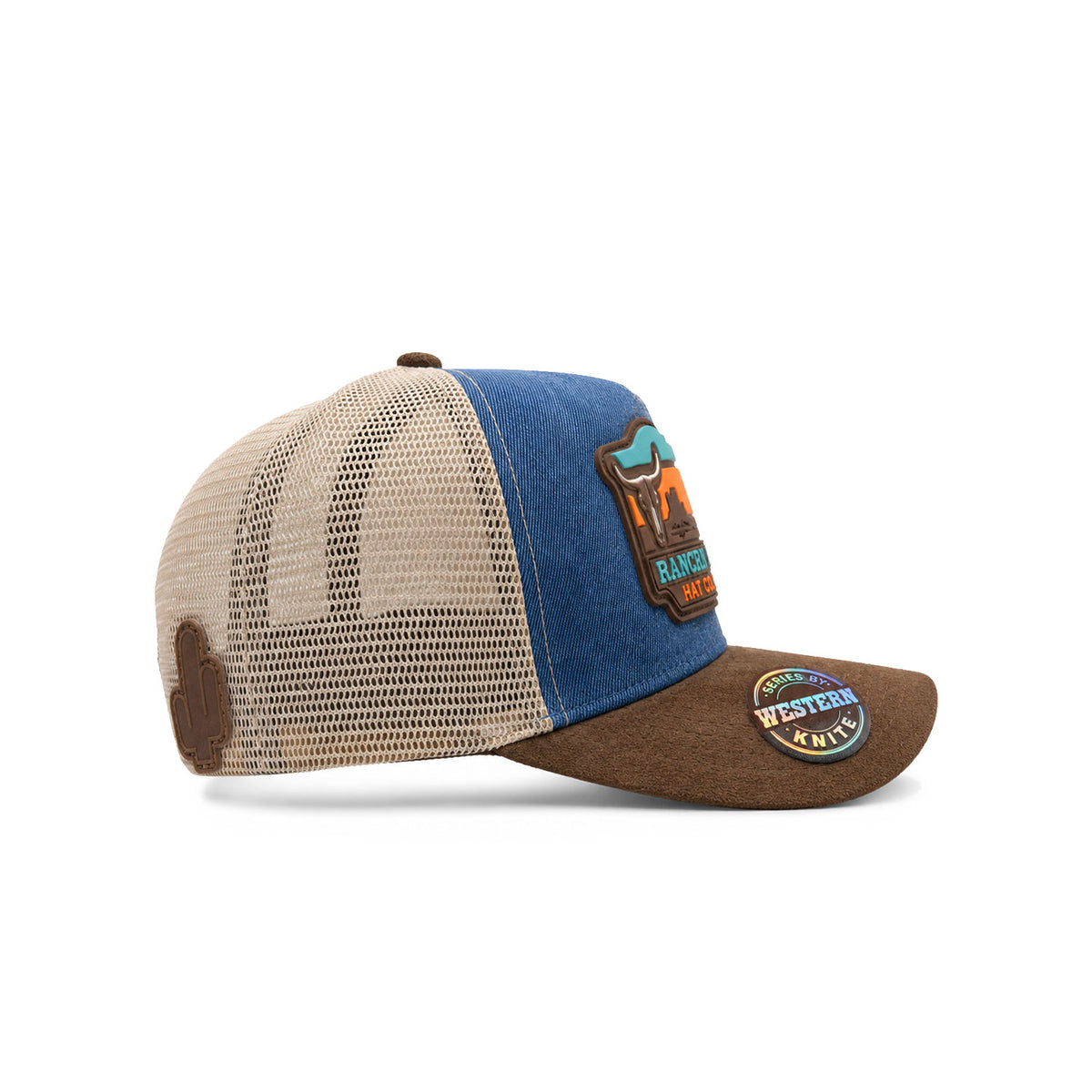 Gorra Hombre Knite Desert Longhorn Trucker Marron Vaquera