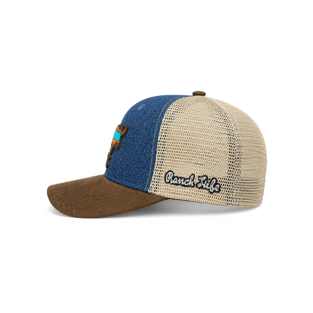 Gorra Hombre Knite Desert Longhorn Trucker Marron Vaquera