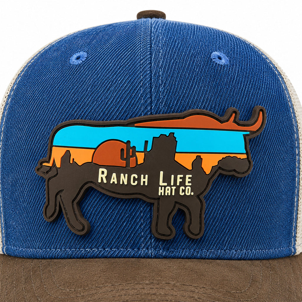 Gorra Hombre Knite Desert Longhorn Trucker Marron Vaquera