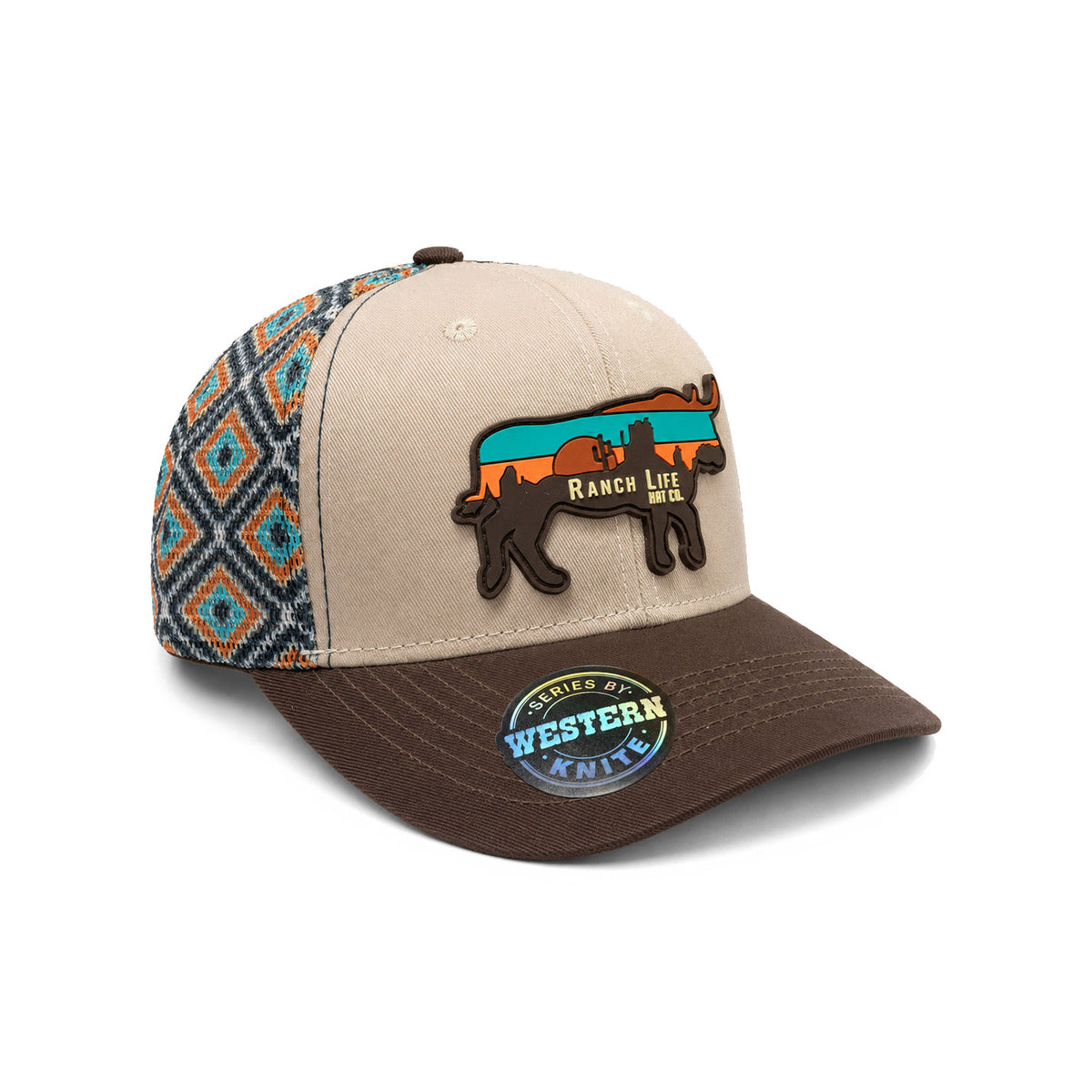 Gorra Hombre Knite Desert Longhorn Trucker Marron Vaquera