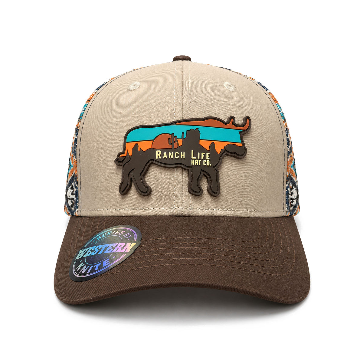 Gorra Hombre Knite Desert Longhorn Trucker Marron Vaquera
