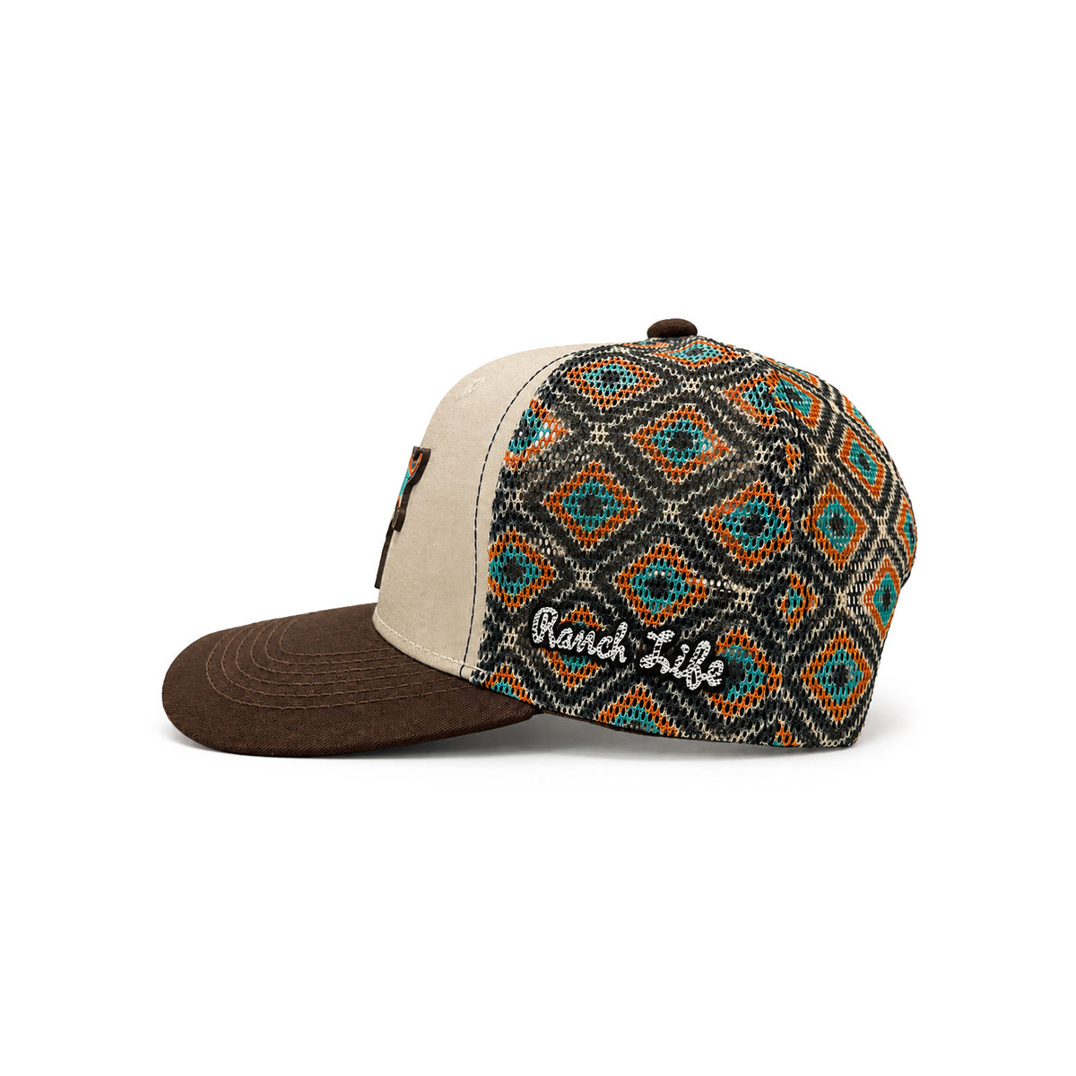 Gorra Hombre Knite Desert Longhorn Trucker Marron Vaquera