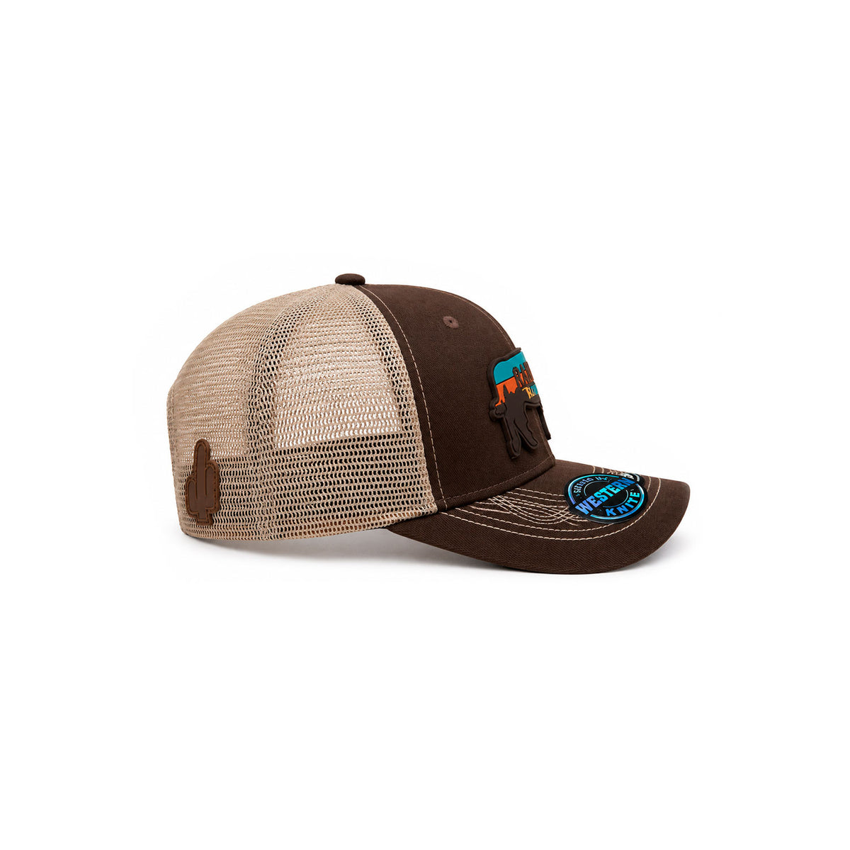 Gorra Hombre Knite Desert Longhorn Trucker Marron Vaquera