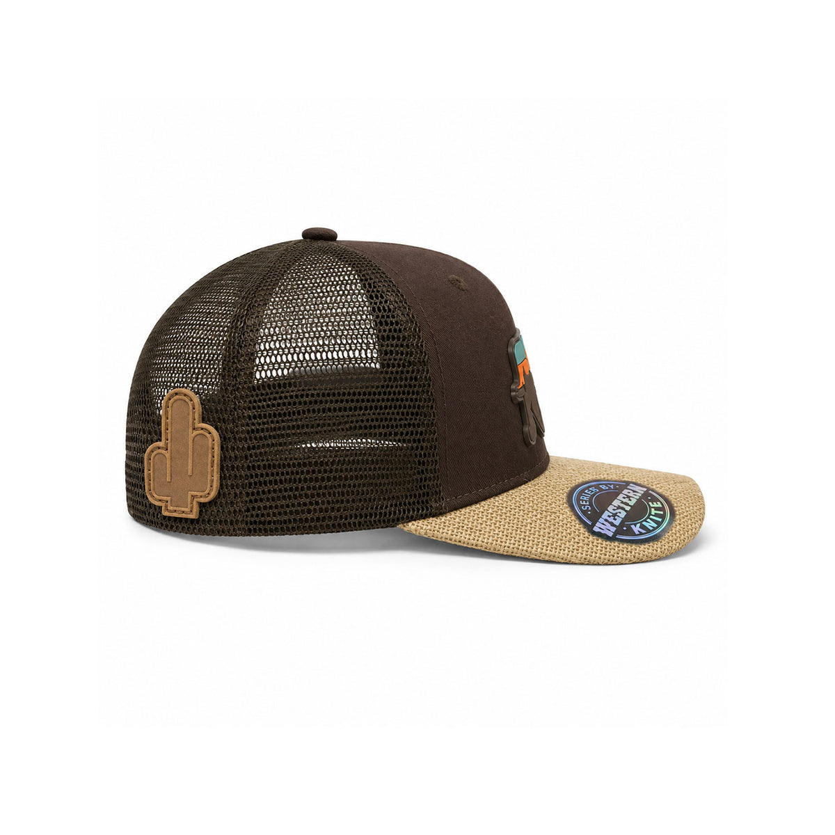 Gorra Hombre Knite Desert Longhorn Trucker Marron Vaquera