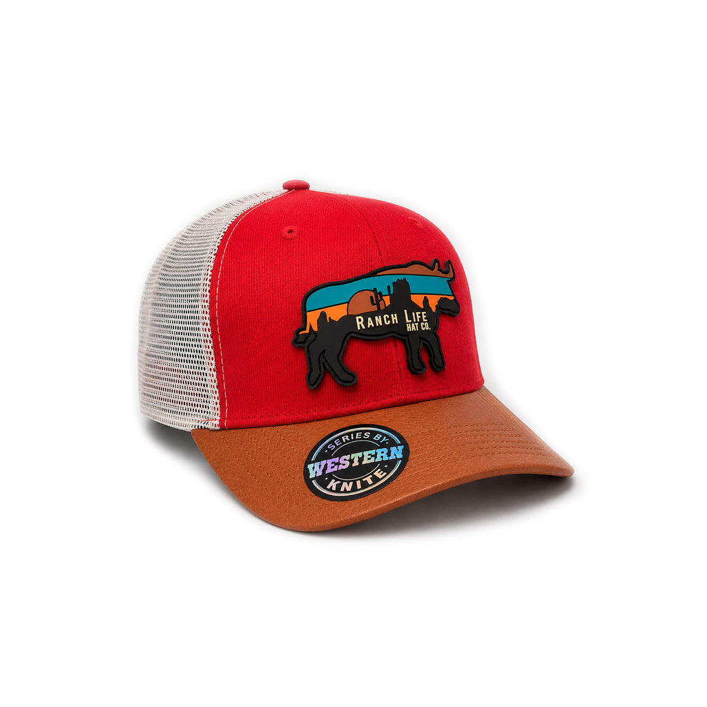 Gorra Hombre Knite Desert Longhorn Trucker Marron Vaquera