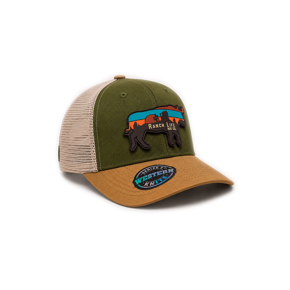 Gorra Hombre Knite Desert Longhorn Trucker Marron Vaquera