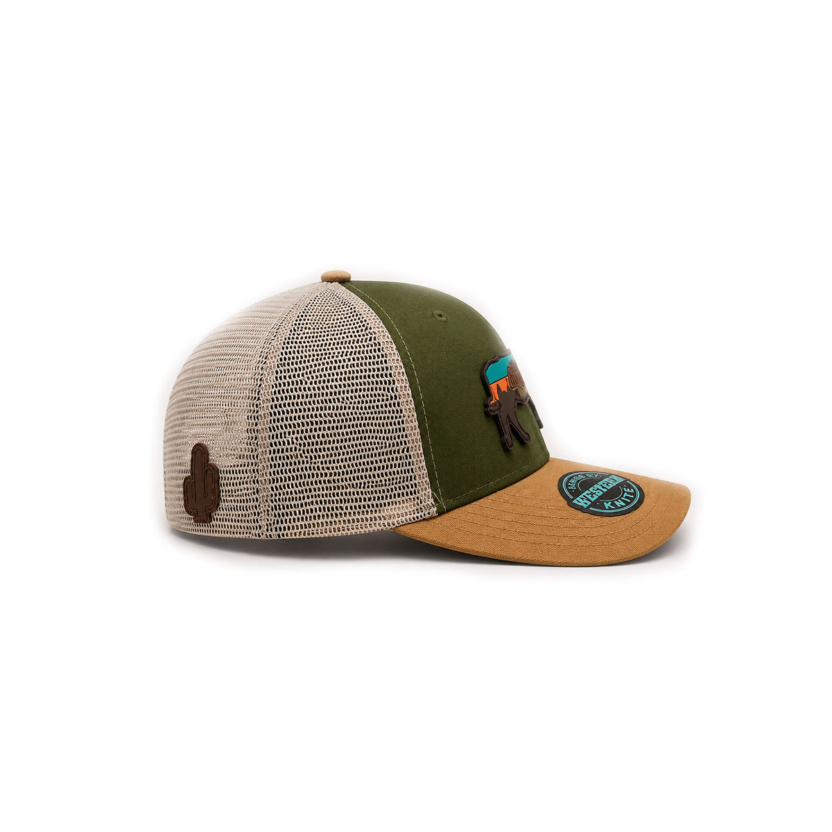 Gorra Hombre Knite Desert Longhorn Trucker Marron Vaquera