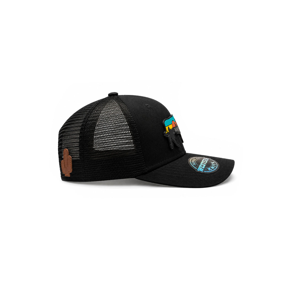 Gorra Hombre Knite Desert Longhorn Trucker Negro Vaquera