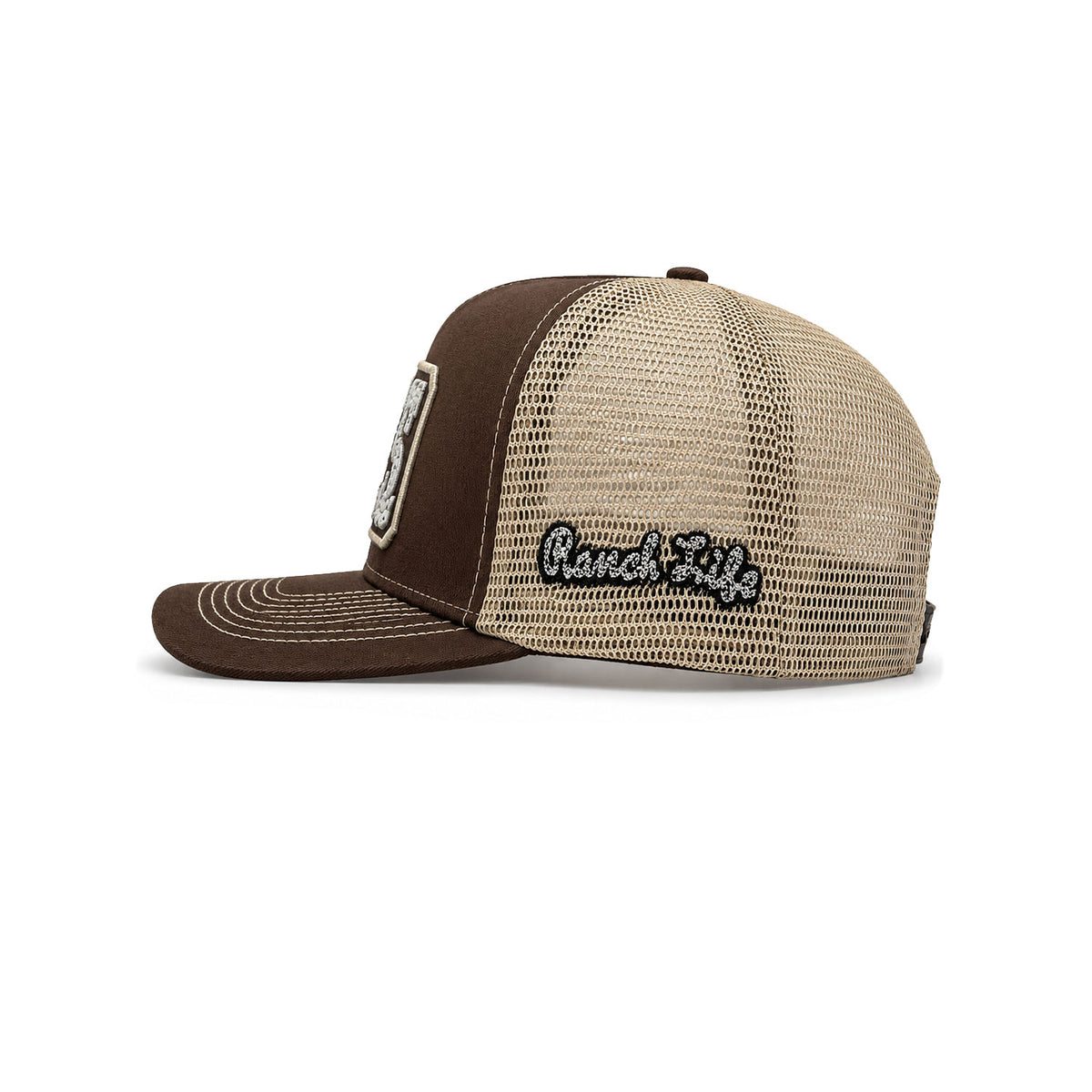 Gorra Hombre Knite Desert Rider Ranch Trucker Blanco Vaquera
