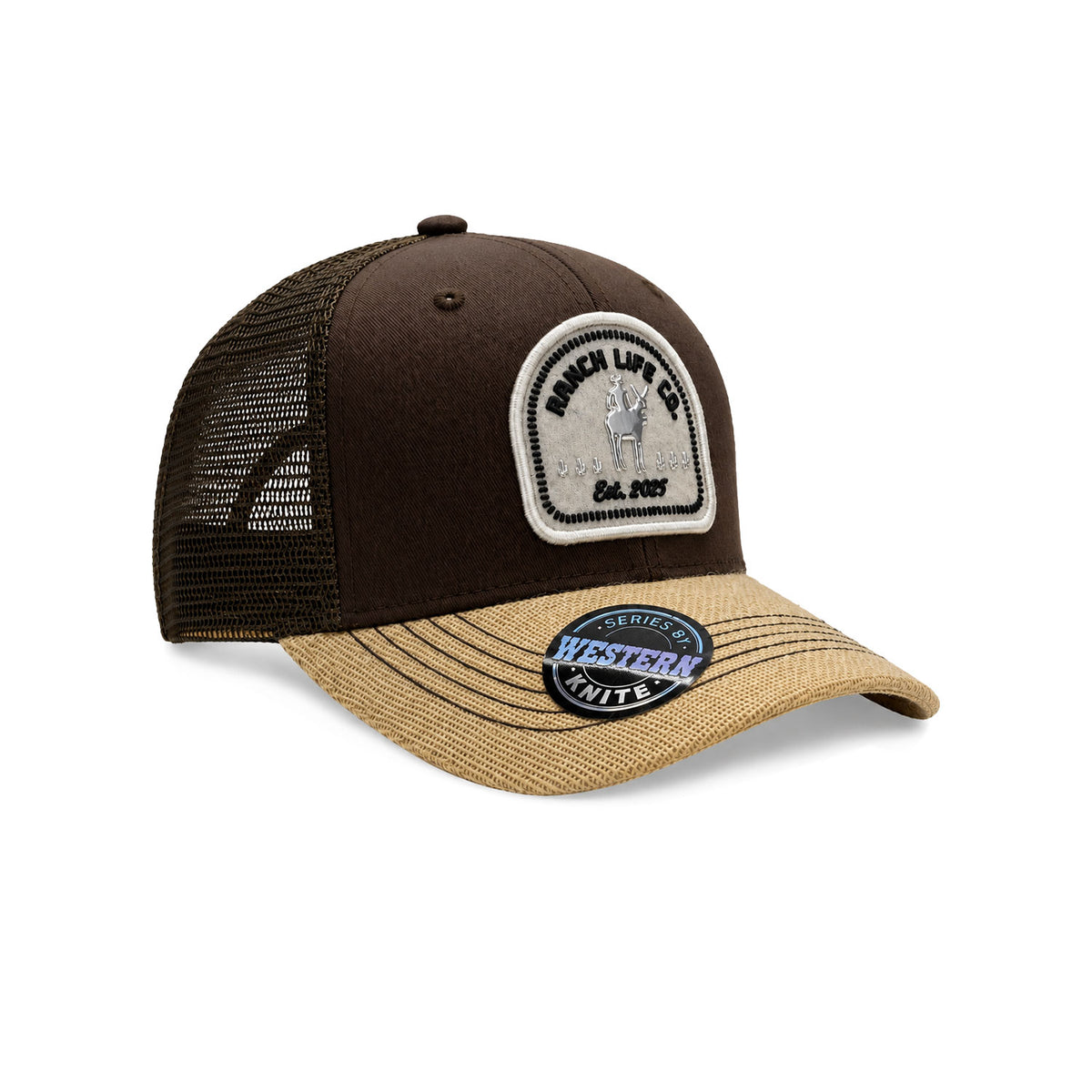 Gorra Hombre Knite Desert Rider Ranch Trucker Blanco Vaquera