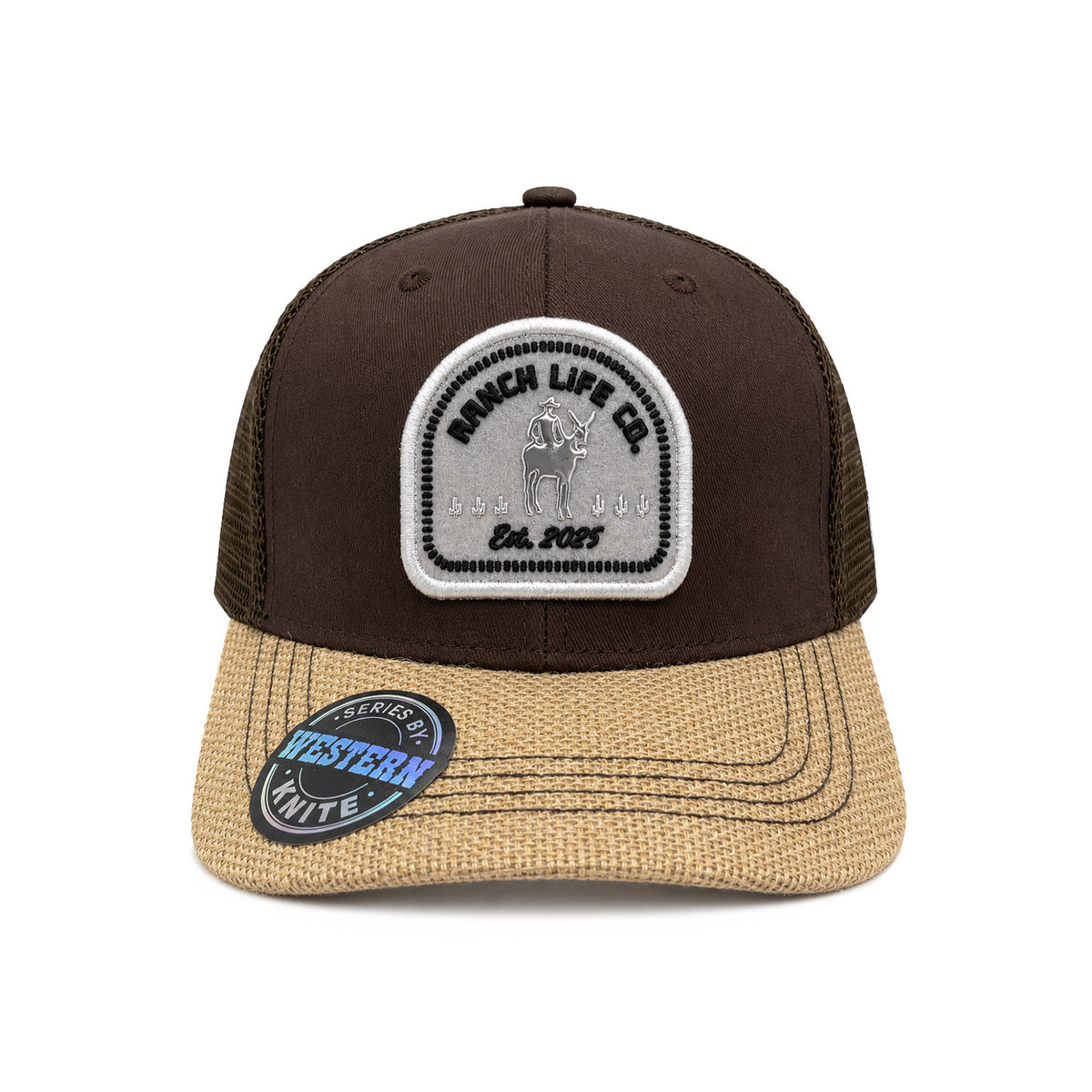 Gorra Hombre Knite Desert Rider Ranch Trucker Blanco Vaquera