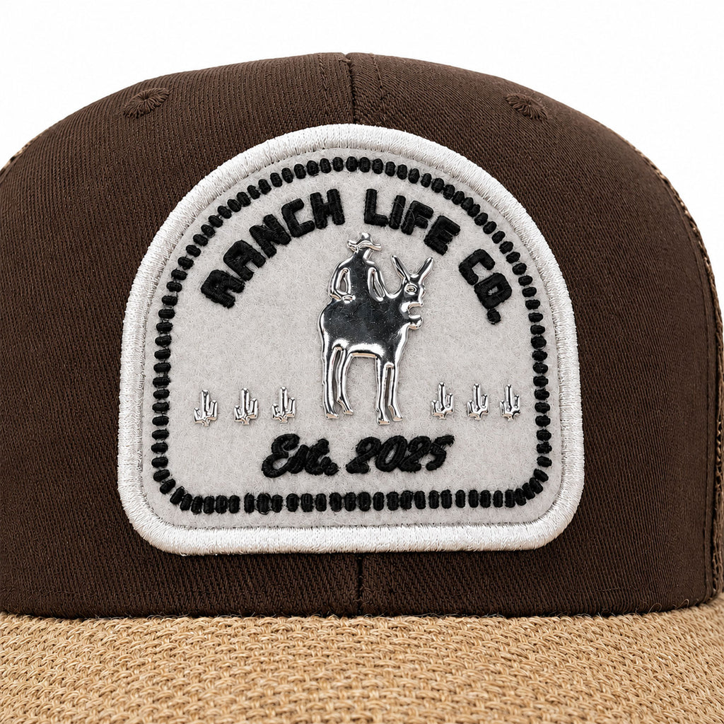 Gorra Hombre Knite Desert Rider Ranch Trucker Blanco Vaquera