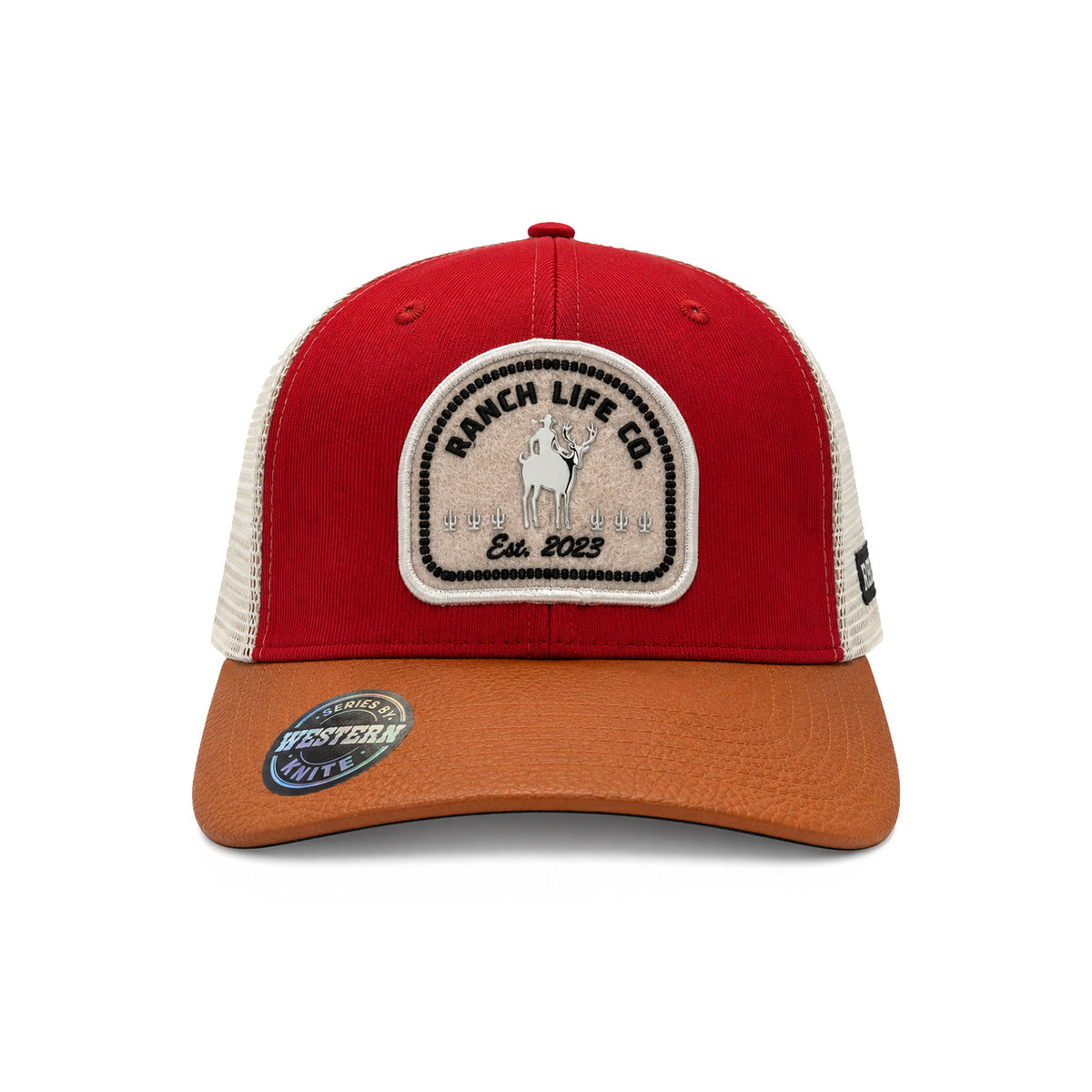 Gorra Hombre Knite Desert Rider Ranch Trucker Blanco Vaquera