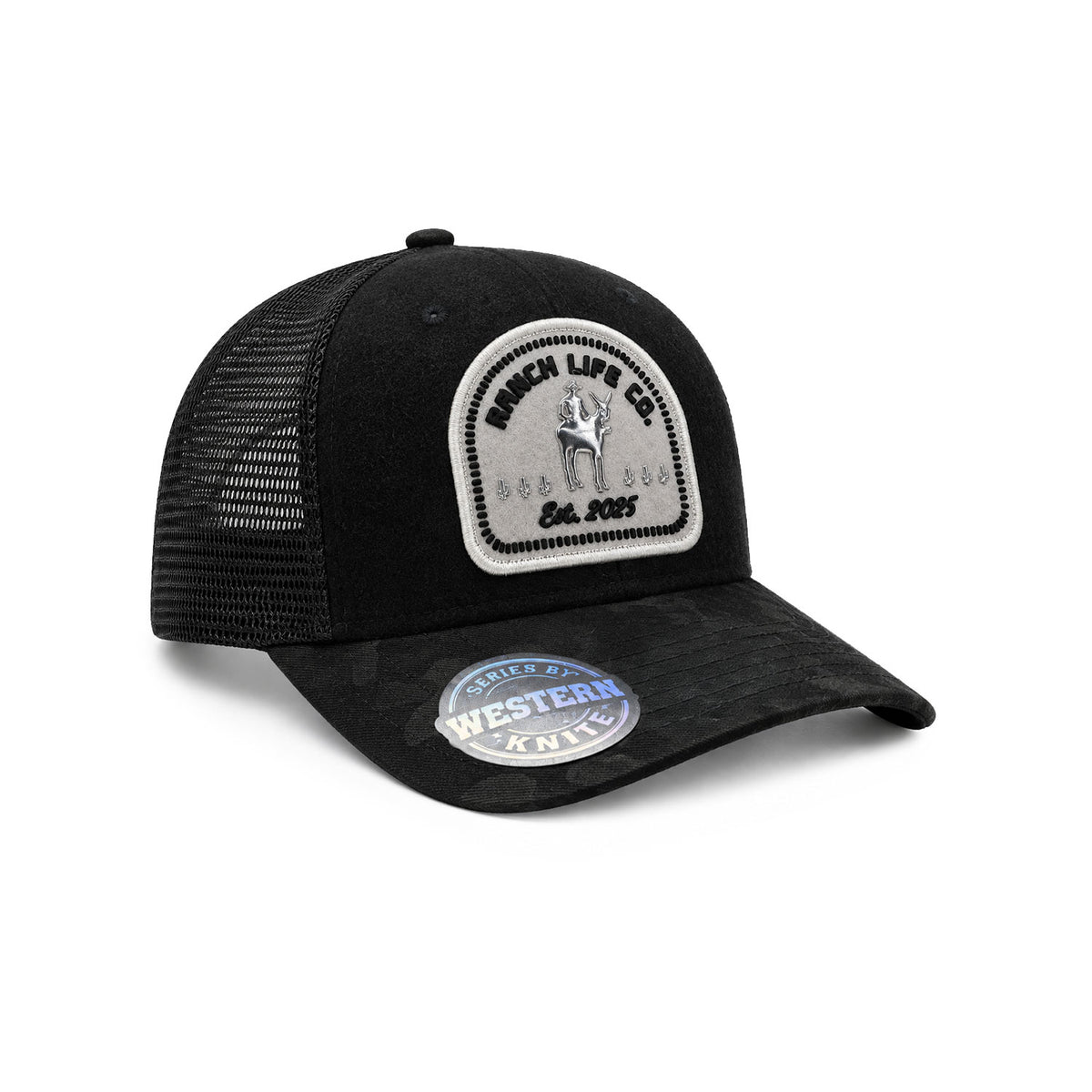 Gorra Hombre Knite Desert Rider Ranch Trucker Blanco Vaquera