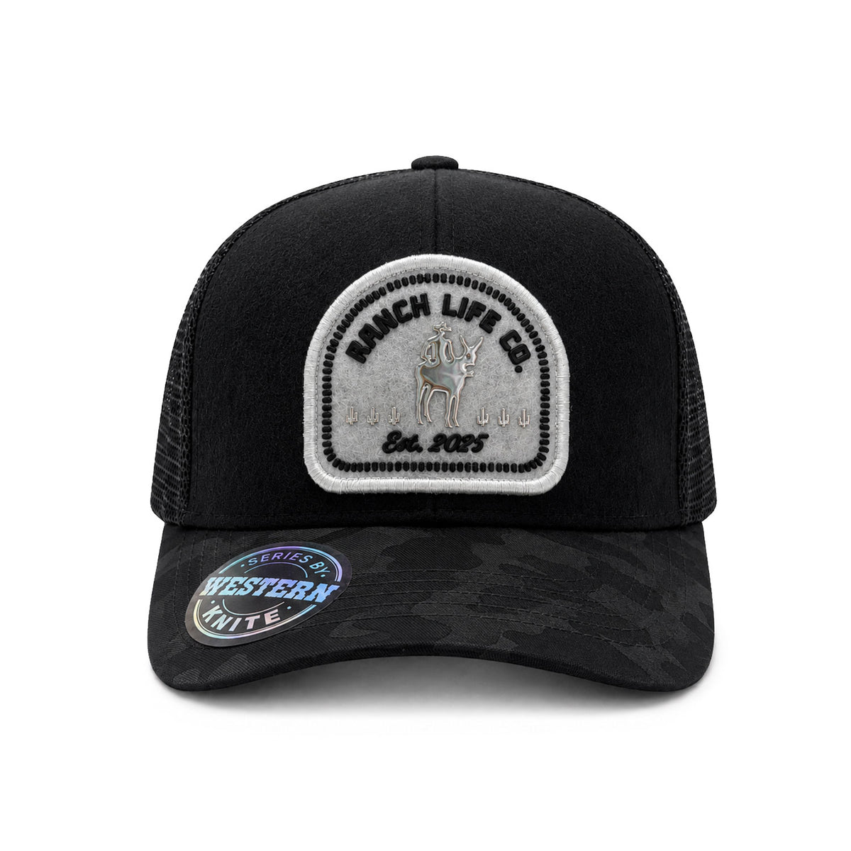 Gorra Hombre Knite Desert Rider Ranch Trucker Blanco Vaquera