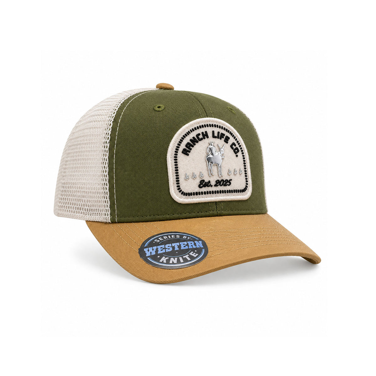 Gorra Hombre Knite Desert Rider Ranch Trucker Blanco Vaquera