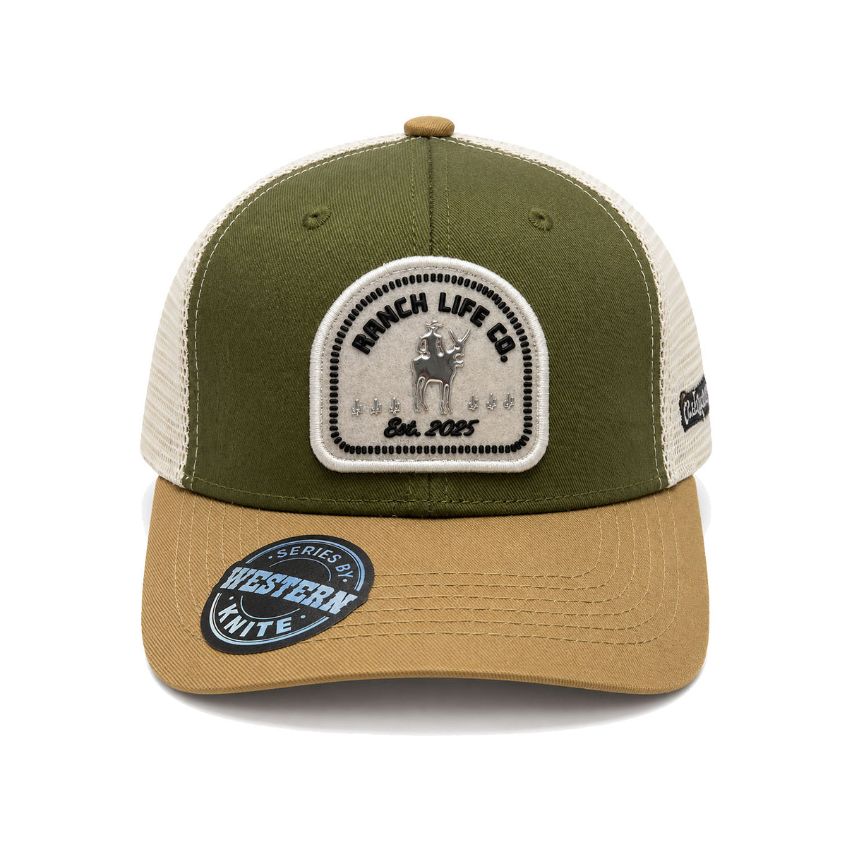 Gorra Hombre Knite Desert Rider Ranch Trucker Blanco Vaquera