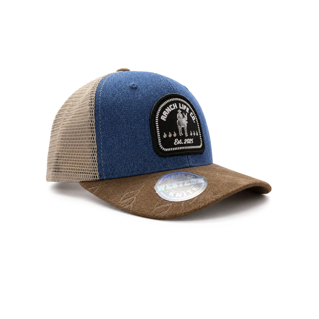 Gorra Hombre Knite Desert Rider Ranch Trucker Negro Vaquera