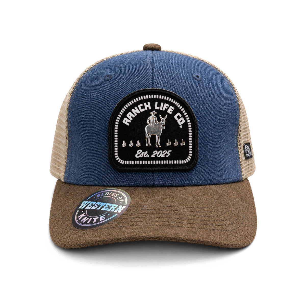 Gorra Hombre Knite Desert Rider Ranch Trucker Negro Vaquera