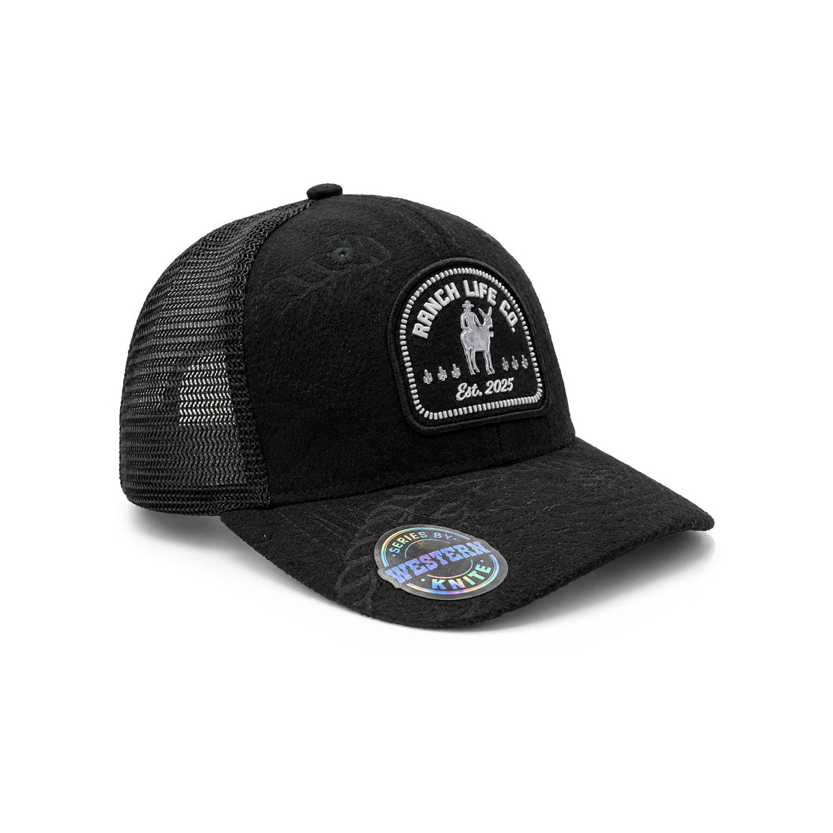 Gorra Hombre Knite Desert Rider Ranch Trucker Negro Vaquera