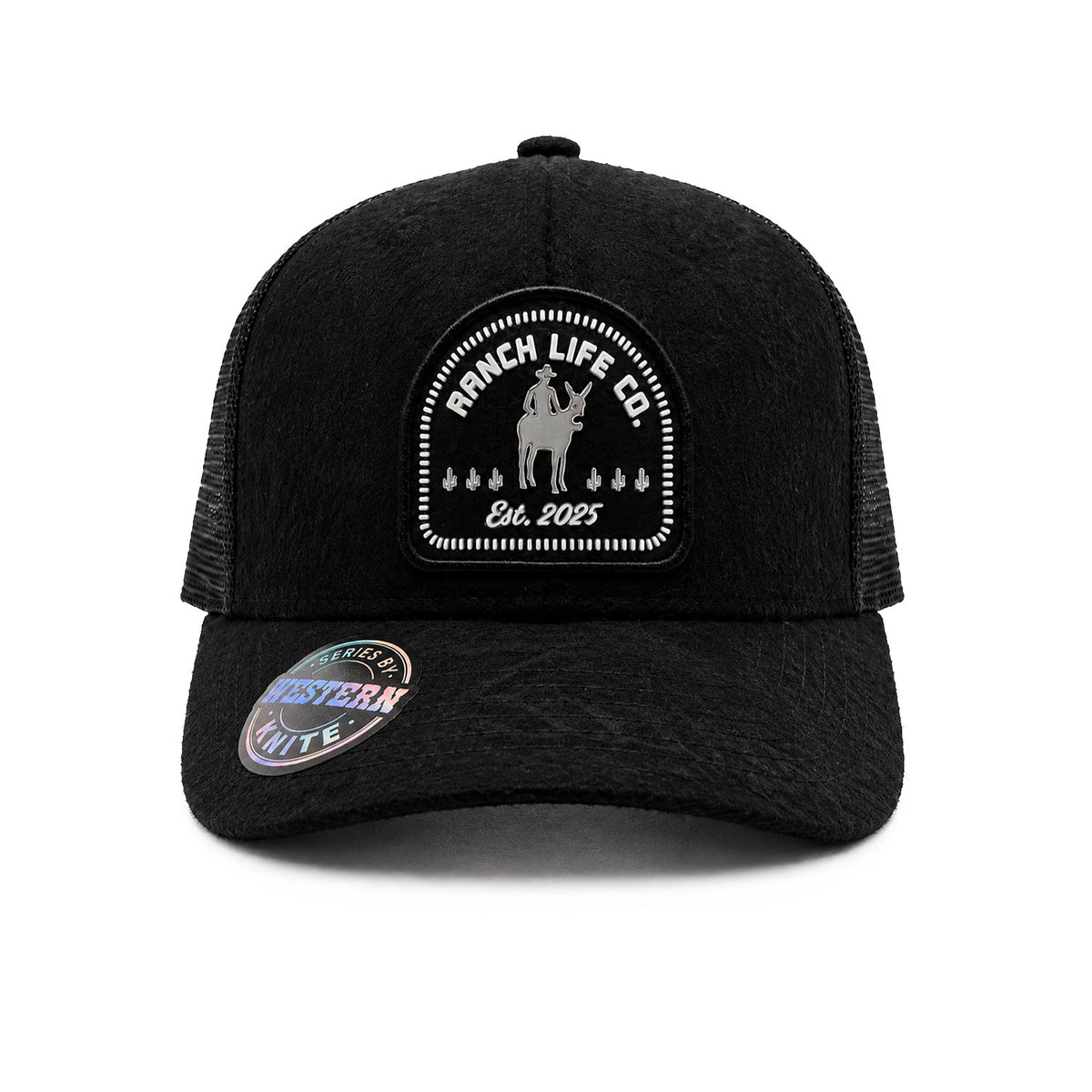 Gorra Hombre Knite Desert Rider Ranch Trucker Negro Vaquera