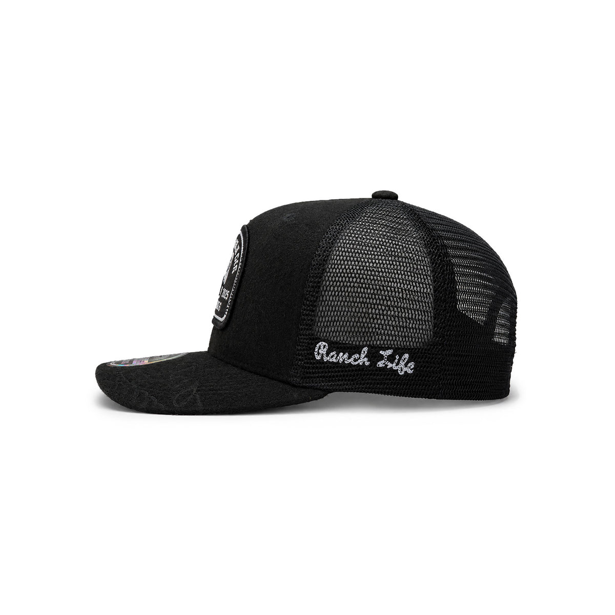 Gorra Hombre Knite Desert Rider Ranch Trucker Negro Vaquera