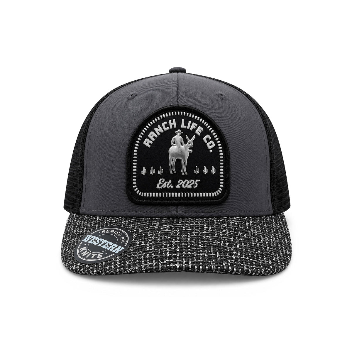 Gorra Hombre Knite Desert Rider Ranch Trucker Negro Vaquera