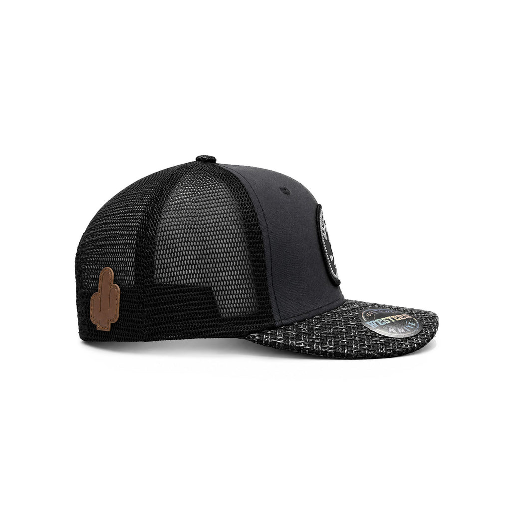 Gorra Hombre Knite Desert Rider Ranch Trucker Negro Vaquera